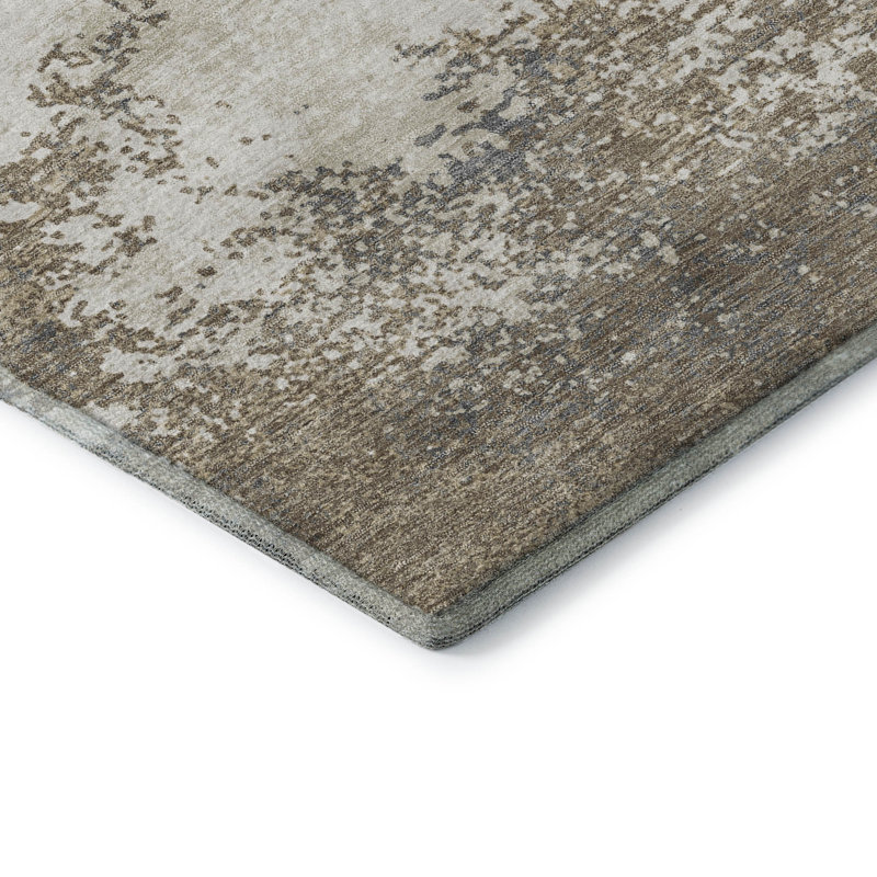 Tapis moderne lavable à la machine de qualité supérieure AMF1027, Rectangle 2 pi 6 po x 3 pi 10 po
