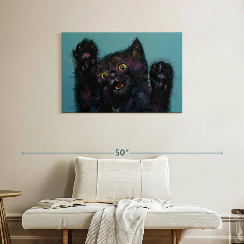 Brampt Ninja Kitten, 24" H x 36" W