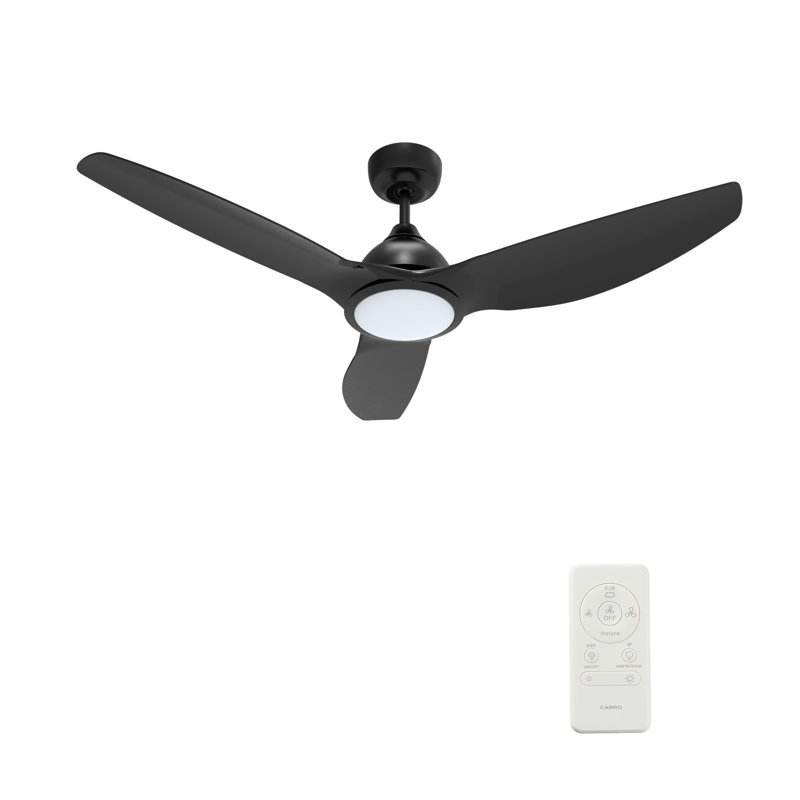 52" Smart Ceiling Fan with Remote, LED Light kit, DC Motor, Downrod Included
