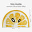 Yellow Lemon Slice Semi Circle Rug 