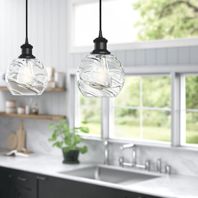 Luminaire suspendu sphère 1 lumière Aanya