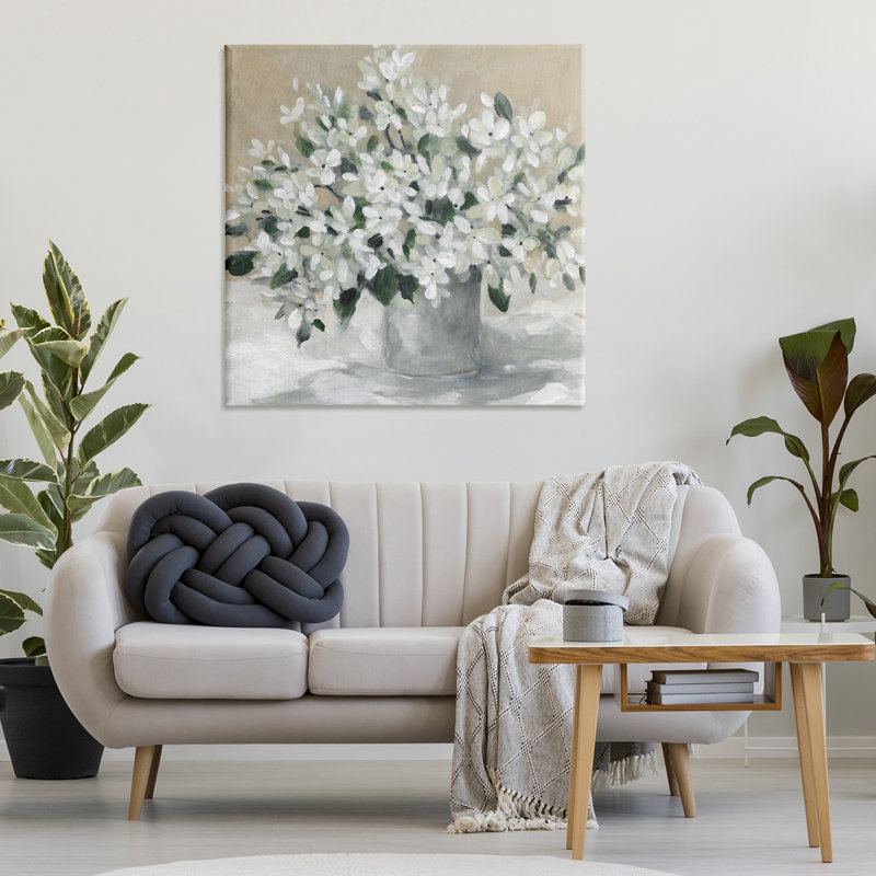 «Pots White Blooms» par Carol Robinson, H 36 po x l 36 po