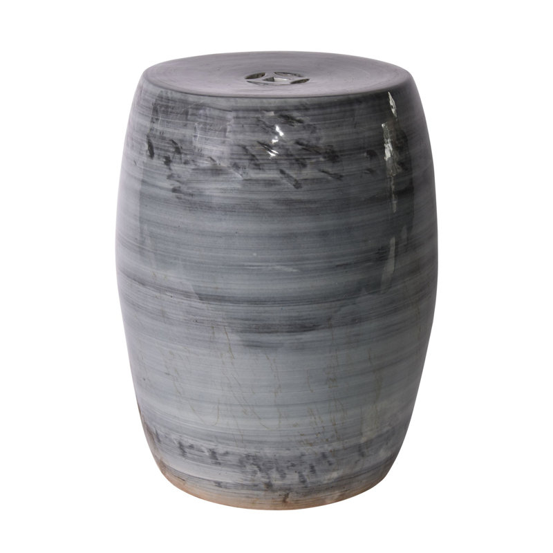 Tabouret de jardin en porcelaine, Gris fer