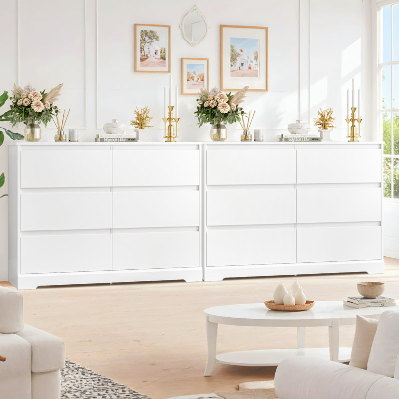Ensemble de commode double 6 tiroirs l 47,2 po