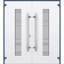 Façade avant extérieure en métal à deux portes doubles / deux en verre givré graphite gris 0757 / entrée moderne à gauche avec porte active 72 po x 80 po-111445177
