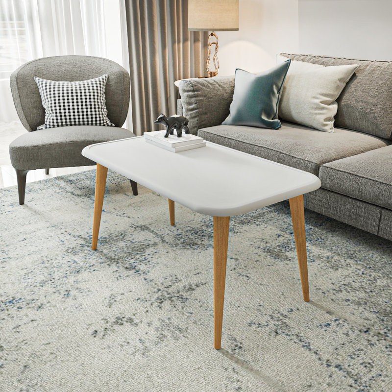 Deandra 89.5cm W Coffee Table, White