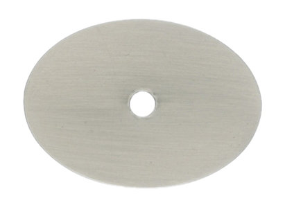 Oval  Backplate, Brushed Satin Nickel, 1.75" H x 1.25" W x 0.625" D