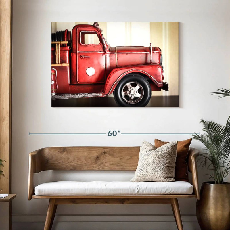 Mehar Miniature Fire Truck, 30" H x 45" W