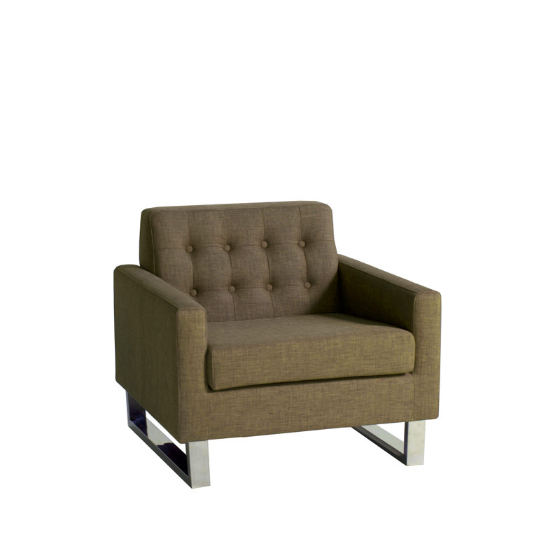 Sloan Upholstered Accent Chair, Brown