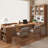 Brown Rectangular Solid Wood+Glass desk-2026820084
