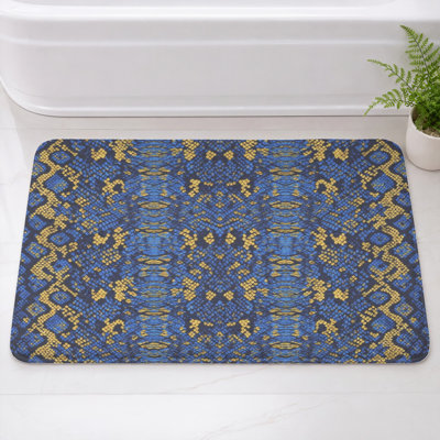 Tapis de bain à texture peau de serpent