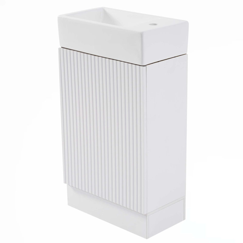 Meuble-lavabo 18,6 po avec lavabo, Blanc