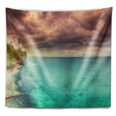 Tapisserie de vue panoramique seascape green