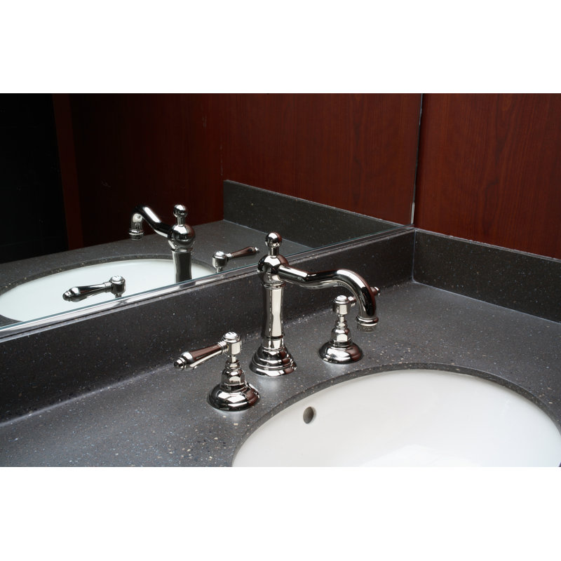 Acqui Widespread Bathroom Faucet with Drain Assembly, Polished Chrome, Lever