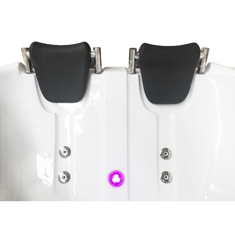 Baignoire tourbillon blanche 2 personnes 67 po x 47 po avec double pompe CAYman