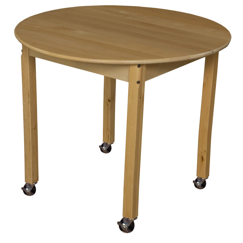 Circular Hardwood Table, Without Casters, 30" H x 36" L x 36" W