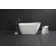 Kingston Brass Arcticstone 52-Inch Solid Surface Oval Single Slipper Freestanding Tub with Drain
