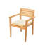 2 Seats 3 Pcs Grade-A Teak Wood Dining Set: 48" Round Table And 2 Montana Stacking Arm Chairs #11MT1002-223362487