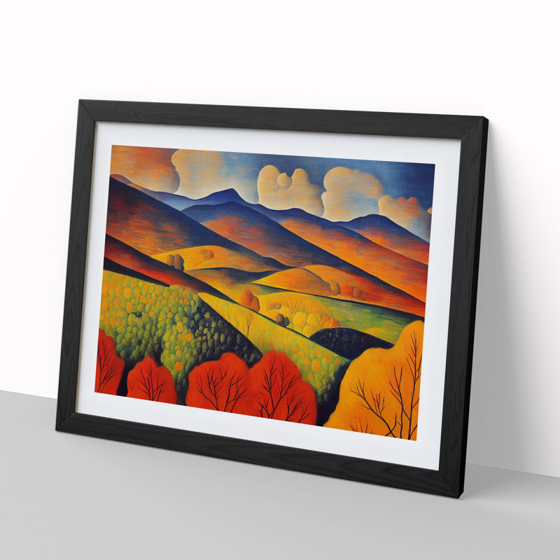Unbeatable Meadow Landscape - Framed Print, Black, 25cm H x 34cm W x 2cm D