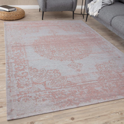 Carina Washable Rugs Moroccan Design in Pink