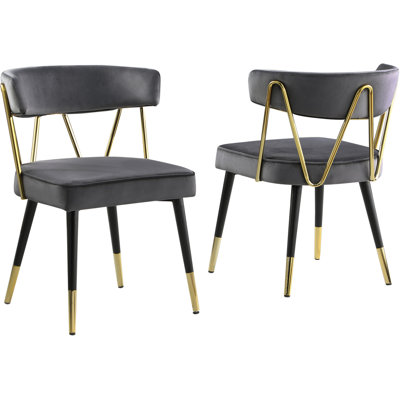 Aarhus Upholstered Gold Metal Side Chair 