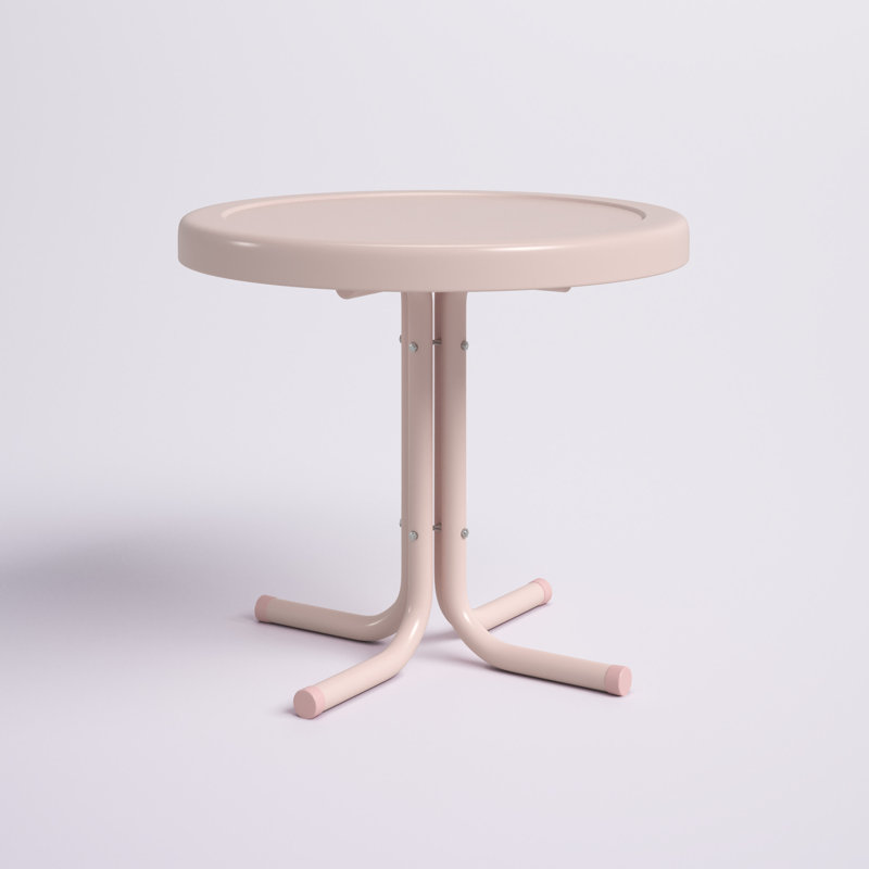 Table d'appoint en acier Burley, Lustre rose pastel