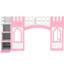 Lit mezzanine simple rose avec escalier de rangement et fenêtre captivante - Bois stable pratique-1840178441