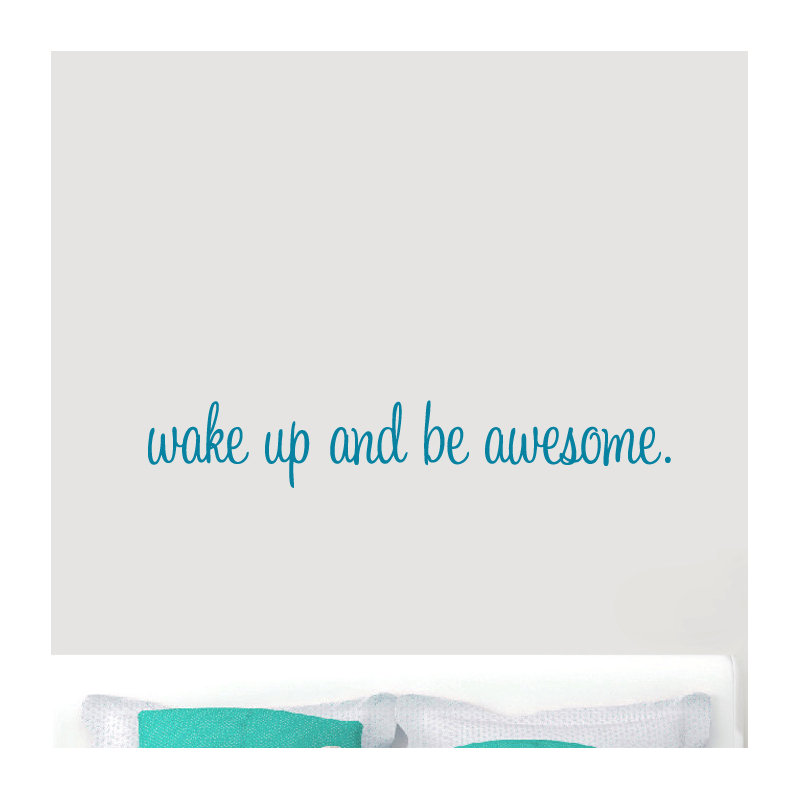 Décalcomanie murale « wake up and be isard », Noir