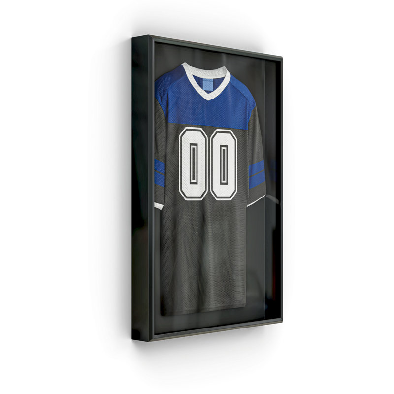 Snap - Sports Jersey Display Case -Acrylic Shadow Box - 20" x 30" - Black Wall Mount Room Décor