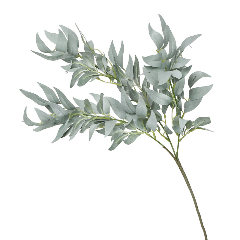 27" Artificial Willow Leaf Branch, Frosted Green