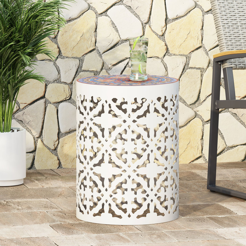 Derryn End Table, White