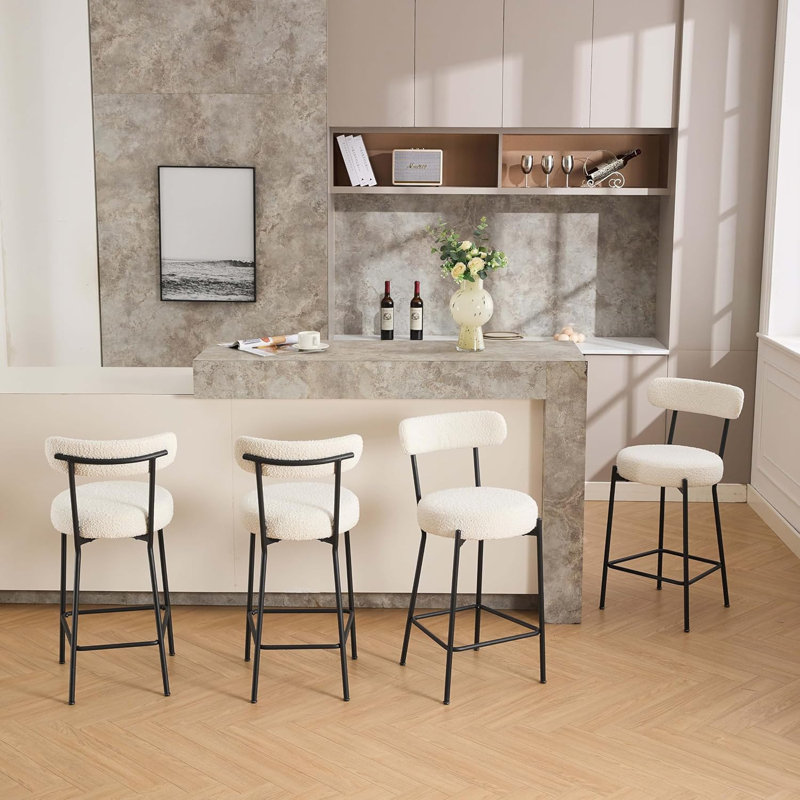 Counter Stool with Metal Frame