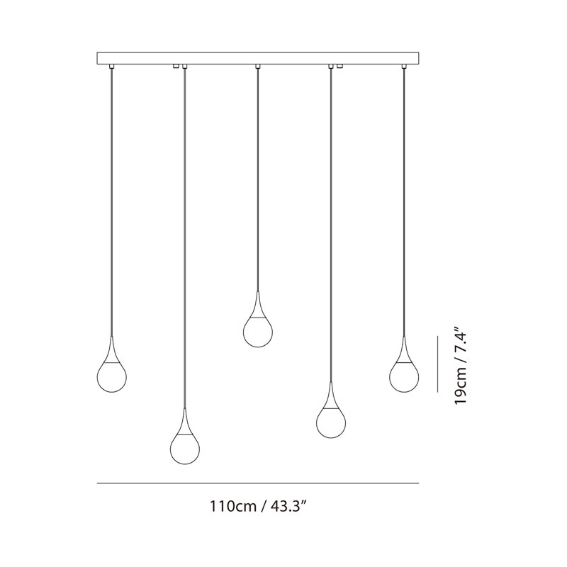 Paopao 5 - Light Pendant, Copper