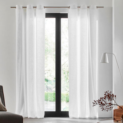 Carlina Linen Semi Sheer Single Curtain Panel