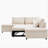 107'' Sectional Sleeper Sofa Bed with Pull Out Couch, L-shaped with Adjustable Armrest, USB&Type-C Charging, Free Movement Storage Ottoman, Free Combination for Living Room&Apartment, Chenille