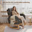 Fauteuil à bascule de 67,5 cm de large avec repose-pieds en bois massif-1152733082