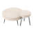Kawan 2-Piece Modern Farmhouse Living Room Coffee Table Set, Round Nesting Tables-1476792776