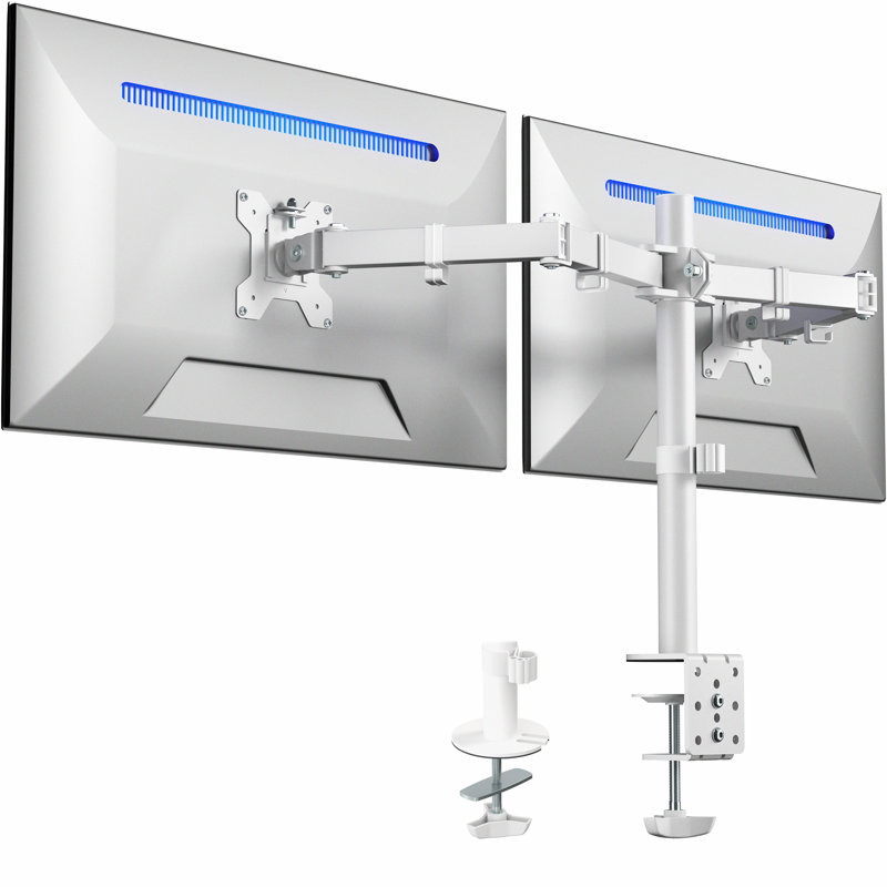 VIVO Dual Monitor Desk Mount, STAND-V032, White
