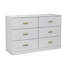 Commodes et commodes en bois spacieuses, design blanc antique moderne pour la chambre à coucher