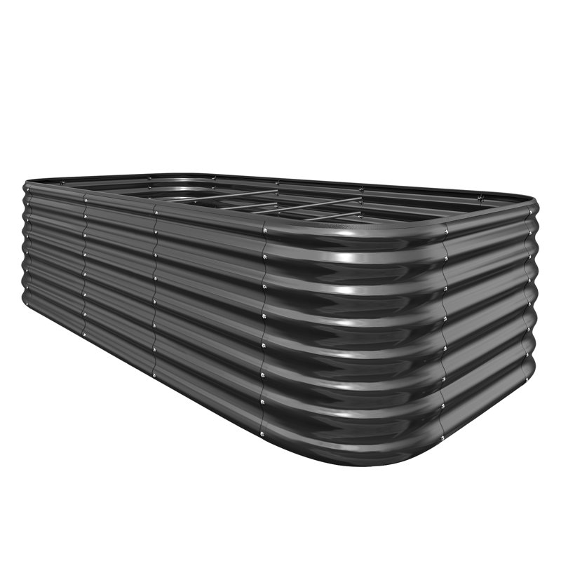 Metal Raised Garden Bed, 240x120x62cm