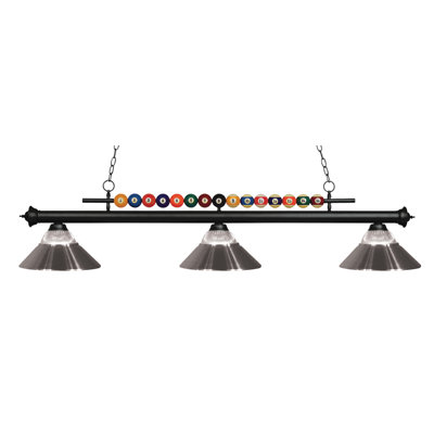 Luminaire suspendu linéaire pour table de billard 3 lumières Chapa