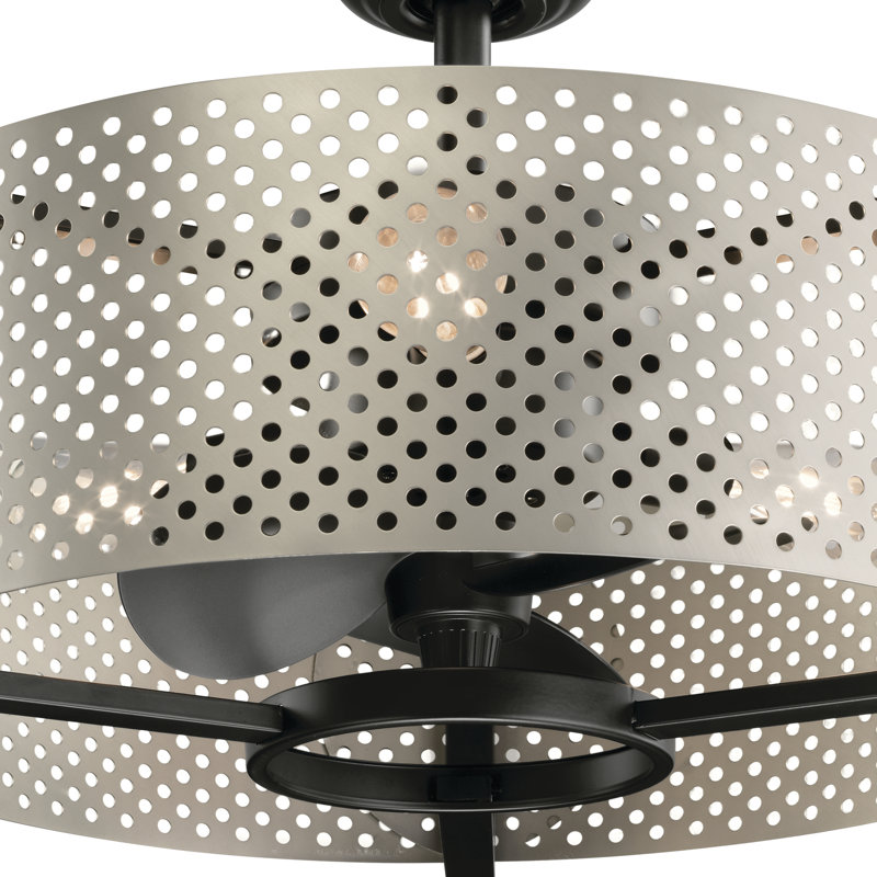 Eyrie 13'' Ceiling Fan, Satin Black