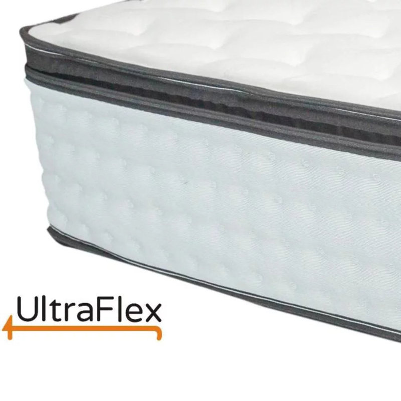 Matelas hybride mi-ferme 12 po Alwyn Home Lindsborg, Très grand