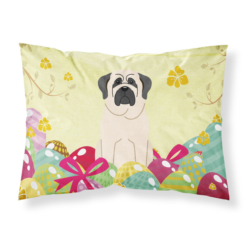 Taie d’oreiller œufs de pâques, Mastiff blanc