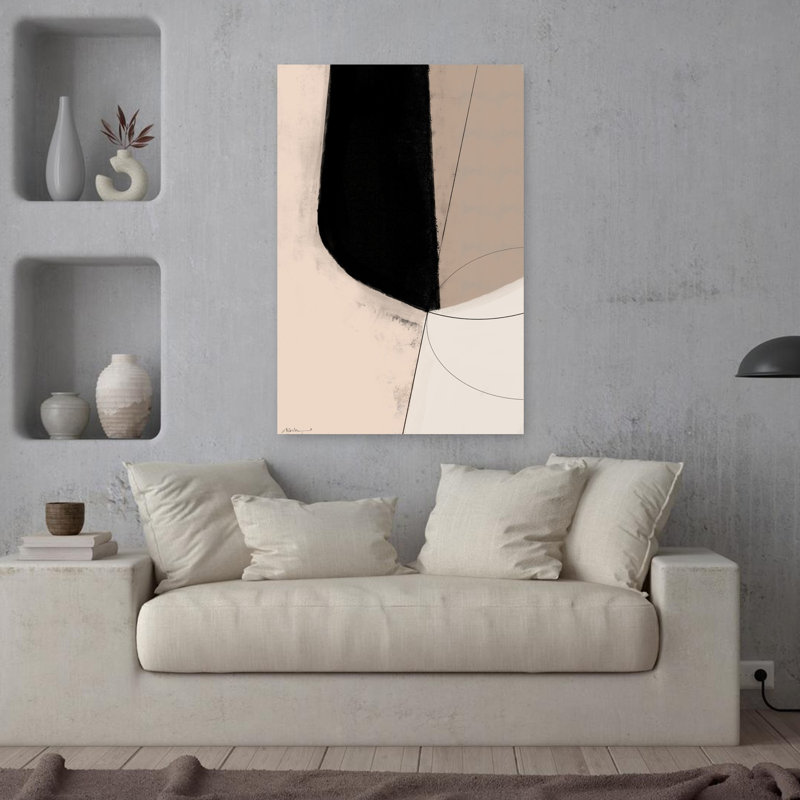 Art contemporain abstrait géométrique, H 36 po x l 24 po