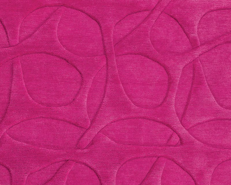 Molecular Wool Area Rug in Pink, Rectangle 8' x 10'