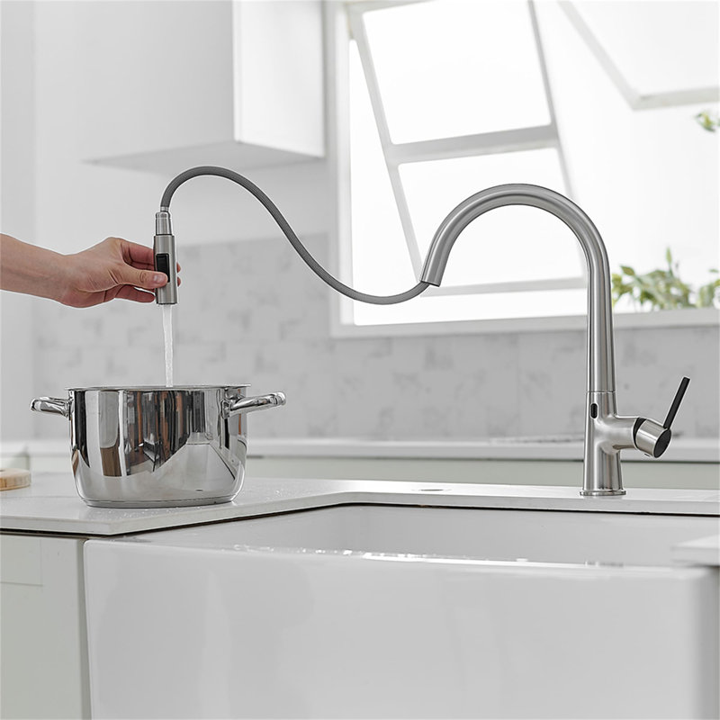 AWZTOO Touchless Kitchen Faucet, Brushed Nickel