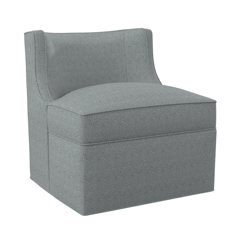 Social Sunbrella® Swivel Chair, Maya Cyan Polyester Blend
