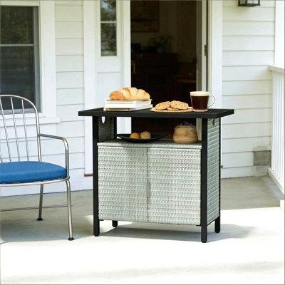 Table basse, organisateur d'armoire de rangement pour serviettes d'extérieur, table de bar d'extérieur