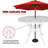 42" Round Patio Dining Table,Outdoor Cast Aluminum Bistro Table with 1.97" Umbrella Hole for Garden,White